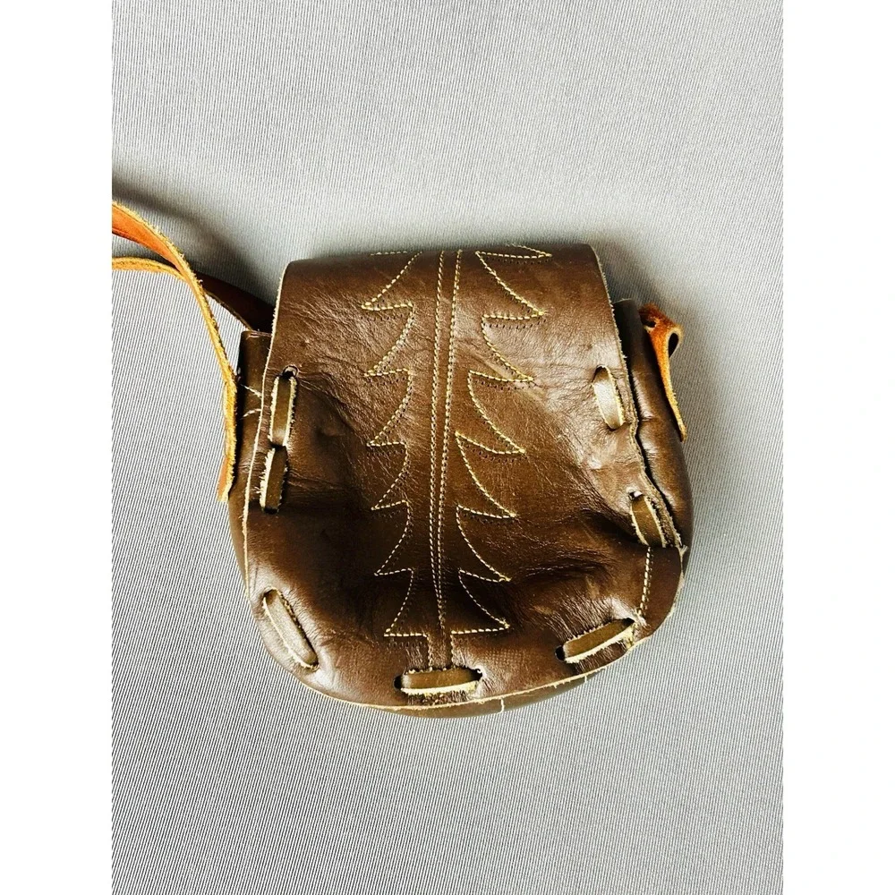 Vintage‎ Small Leather Pouch With Strap